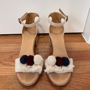 Soludos Capri Pom Pom Heeled Sandal